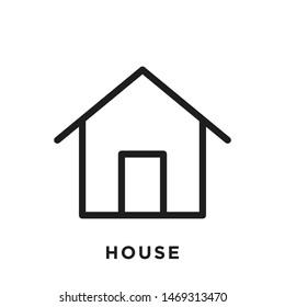 house icon in trendy flat design