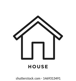 house icon in trendy flat design