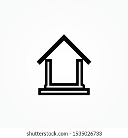 House Icon in trendy flat style isolated on grey background. Homepage symbol for your web site design, logo, app, UI. Vector illustration, EPS10.