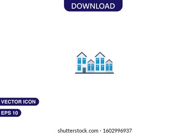 House icon in trendy flat style isolated on white background vector illustration