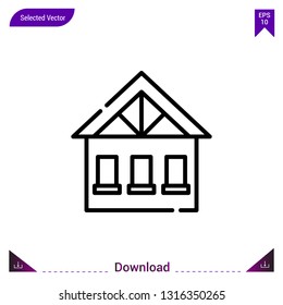 house icon vector . Best modern, simple, isolated, type-of-houses , logo, flat icon for website design or mobile applications, UI / UX design vector format