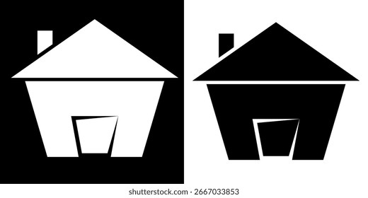 House icon, house vector, Black and White House vector