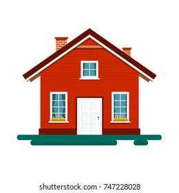 House Icon. Vector Building Isolated on White Background.