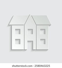 house icon vector building sign school logo