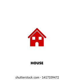 house icon. house vector design. sign design. red color