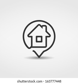 House icon, vector eps10 illustration