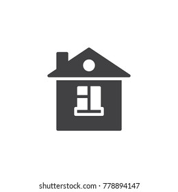 House icon vector, filled flat sign, solid pictogram isolated on white. Home page symbol, logo illustration.