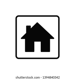 house icon vector flat design