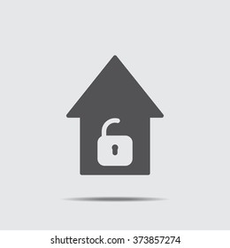 House Icon  vector flat design
