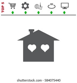 House Icon, vector flat design style