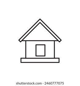 house icon vector flat liner illustration. vector symple illustration on white background..eps