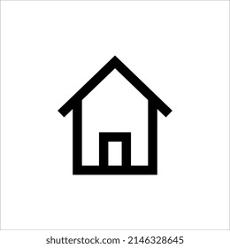 Vector de icono de la casa. Ilustración vectorial de icono en el hogar sobre fondo blanco