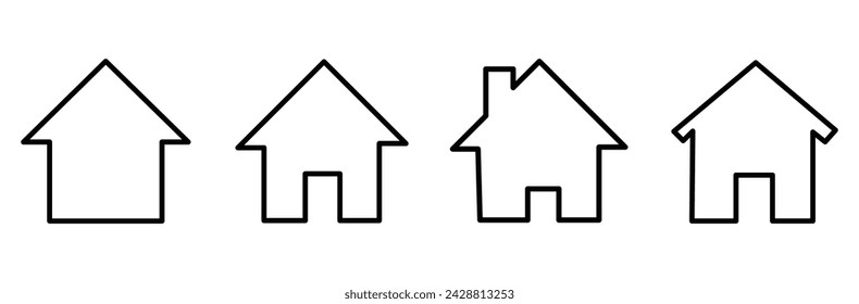 House icon vector. Home icon vector. Vector illustration. Eps file 456.