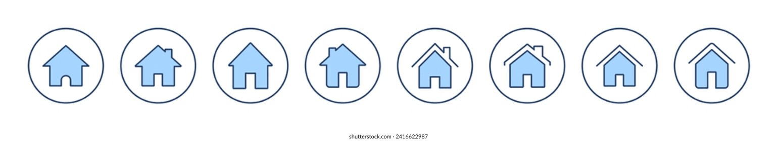 Vector de icono de la casa. Firma y símbolo del hogar