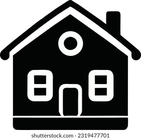 House icon vector, House and home simple symbol, Vector illustration 3
