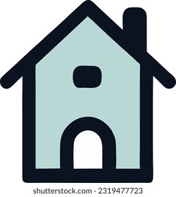 House icon vector, House and home simple symbol, Vector illustration 47