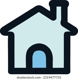 Vector de icono de la casa, símbolo sencillo de la casa y del hogar, ilustración vectorial 44