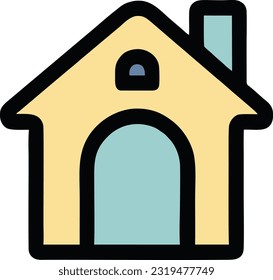 House icon vector, House and home simple symbol, Vector illustration 35