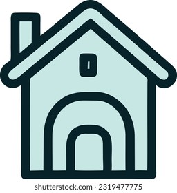 House icon vector, House and home simple symbol, Vector illustration 23