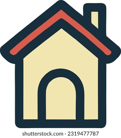 Vector de icono de la casa, símbolo sencillo de la casa y del hogar, ilustración vectorial 18