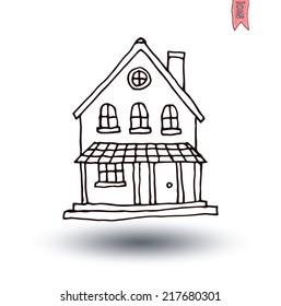  House icon, vector illustration.