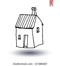  House icon, vector illustration.