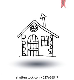  House icon, vector illustration.