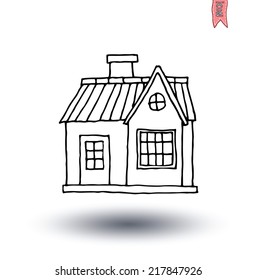  House icon, vector illustration.