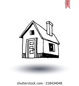  House icon, vector illustration.