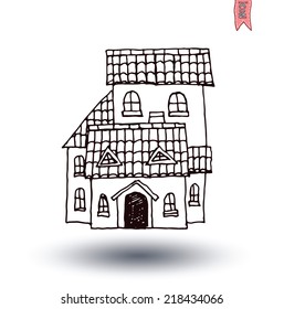  House icon, vector illustration.