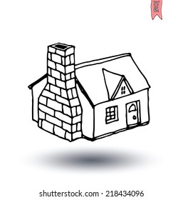  House icon, vector illustration.