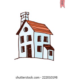  House icon, vector illustration.