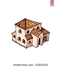  House icon, vector illustration.