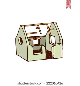 House icon, vector illustration.