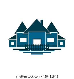 House Icon Vector Illustration.  House Icon Vector.  House Icon Illustration. House Icon  in blue colour. House Icon picture.