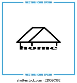 House icon vector illustration eps10. Isolated badge for website or app - stock infographics