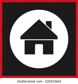 House icon vector illustration eps10. Isolated badge for website or app - stock infographics
