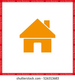 House icon vector illustration eps10. Isolated badge for website or app - stock infographics