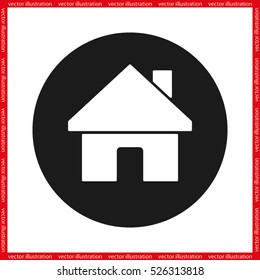 House icon vector illustration eps10. Isolated badge for website or app - stock infographics