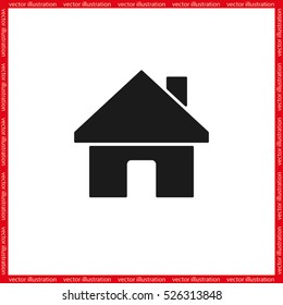 House icon vector illustration eps10. Isolated badge for website or app - stock infographics