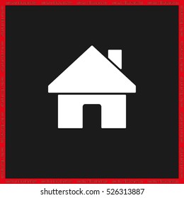 House icon vector illustration eps10. Isolated badge for website or app - stock infographics