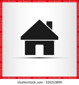 House icon vector illustration eps10. Isolated badge for website or app - stock infographics
