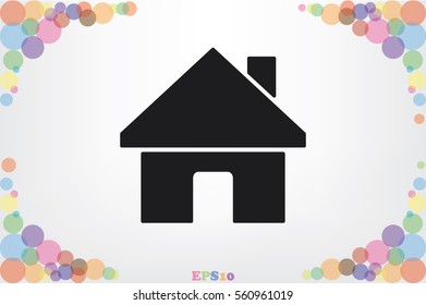 House icon vector illustration eps10. Isolated badge for website or app - stock infographics 