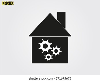 house, icon, vector illustration eps10