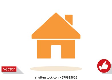 House icon vector illustration eps10. Isolated badge for website or app - stock infographics