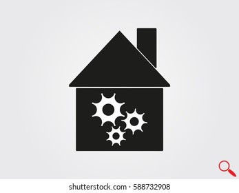 house, icon, vector illustration eps10