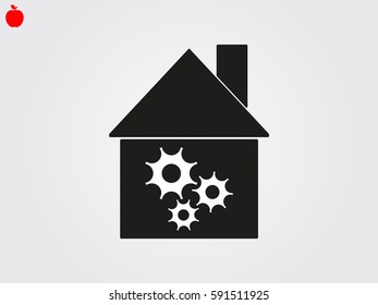 house, icon, vector illustration eps10