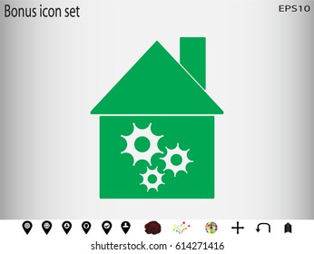 house icon, vector illustration eps10