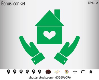 house, icon, vector illustration eps10