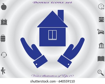 house, icon, vector illustration eps10